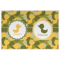 Rubber Duckie Camo Laminated Placemat w/ Multiple Names