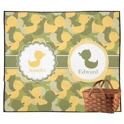Rubber Duckie Camo Outdoor Picnic Blanket (Personalized)