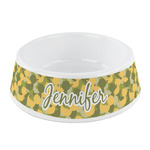 Rubber Duckie Camo Plastic Dog Bowl - Small (Personalized)