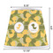 Rubber Duckie Camo Poly Film Empire Lampshade - Dimensions