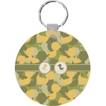 Rubber Duckie Camo Round Plastic Keychain (Personalized)