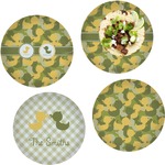 Rubber Duckie Camo Set of 4 Glass Lunch / Dinner Plate 10" (Personalized)