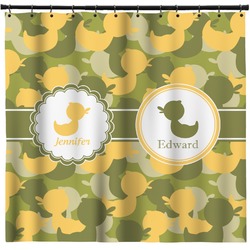 Rubber Duckie Camo Shower Curtain - 71" x 74" (Personalized)