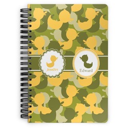 Rubber Duckie Camo Spiral Notebook - 7x10 w/ Multiple Names