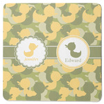 Rubber Duckie Camo Square Rubber Backed Coaster (Personalized)