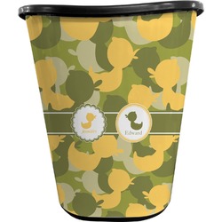 Rubber Duckie Camo Waste Basket - Double Sided (Black) (Personalized)