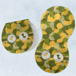 Rubber Duckie Camo Burp Pads - Velour - Set of 2 w/ Multiple Names