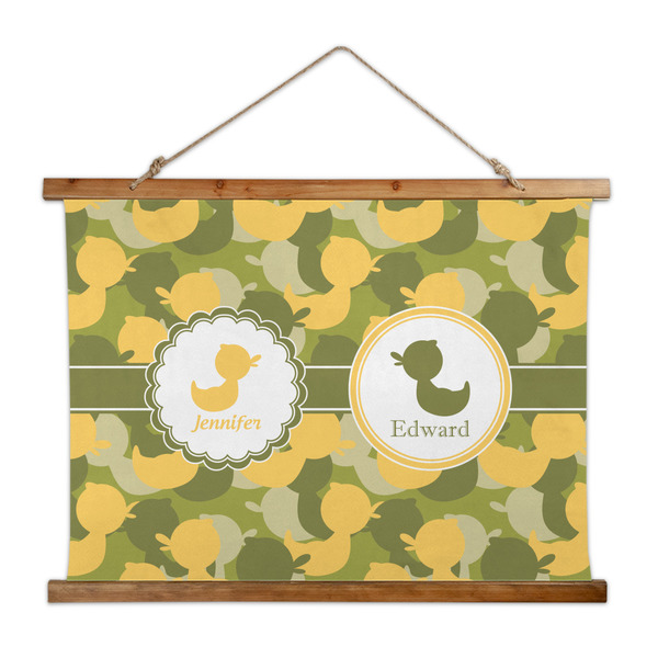 Custom Rubber Duckie Camo Wall Hanging Tapestry - Wide (Personalized)