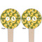 Rubber Duckie Camo Wooden 4" Food Pick - Round - Double Sided - Front & Back