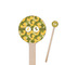 Rubber Duckie Camo Wooden 7.5" Stir Stick - Round - Closeup