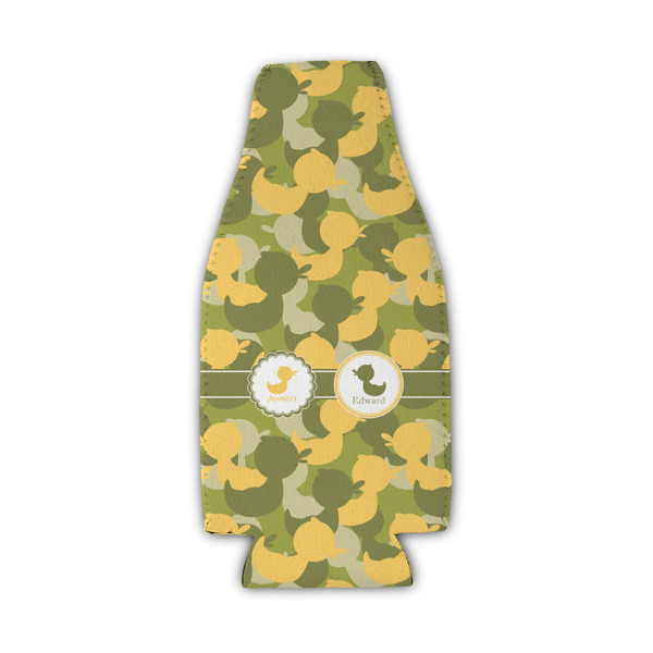 Custom Rubber Duckie Camo Zipper Bottle Cooler (Personalized)