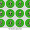 Cow Golfer 1" Multipurpose Round Labels - Sheet