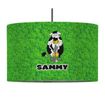 Cow Golfer 12" Drum Pendant Lamp - Fabric (Personalized)