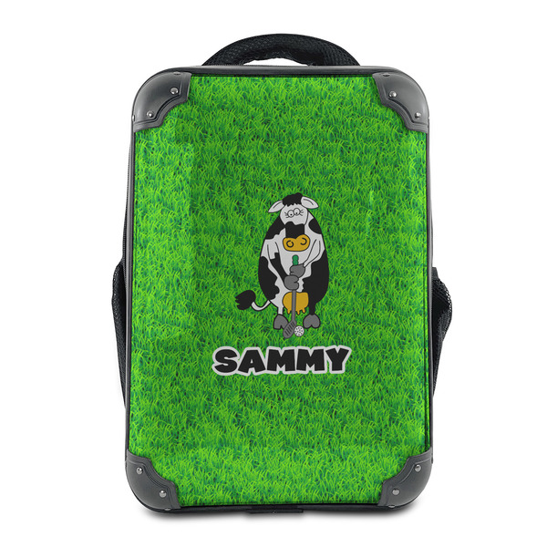 Custom Cow Golfer 15" Hard Shell Backpack (Personalized)