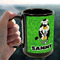 Cow Golfer 15oz. Black Mug - LIFESTYLE