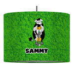 Cow Golfer 16" Drum Pendant Lamp - Fabric (Personalized)