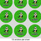 Cow Golfer 2" Multipurpose Round Labels - Sheet