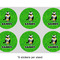 Cow Golfer 3" Multipurpose Round Labels - Sheet