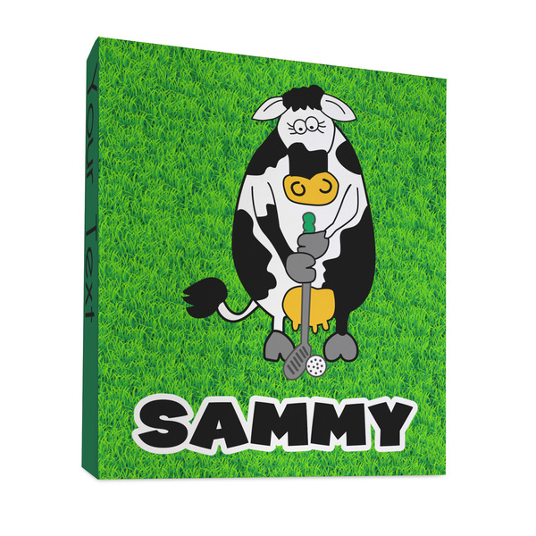 Custom Cow Golfer 3 Ring Binder - Full Wrap - 1" (Personalized)