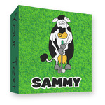 Cow Golfer 3 Ring Binder - Full Wrap - 3" (Personalized)