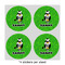 Cow Golfer 4" Multipurpose Round Labels - Sheet