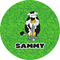 Cow Golfer 4" Multipurpose Round Labels - Single Sticker