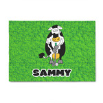 Cow Golfer 4' x 6' Indoor Area Rug (Personalized)