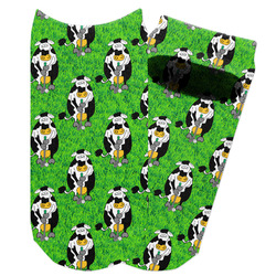 Cow Golfer Adult Ankle Socks