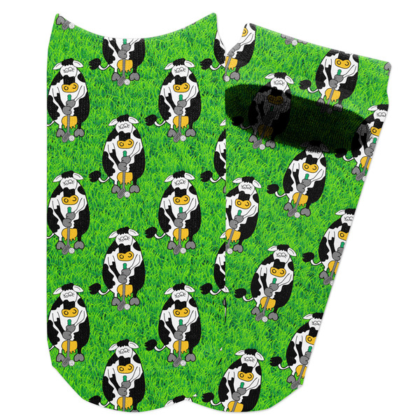 Custom Cow Golfer Adult Ankle Socks