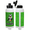 Cow Golfer Aluminum Water Bottle - White APPROVAL