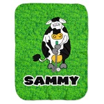 Cow Golfer Baby Swaddling Blanket (Personalized)