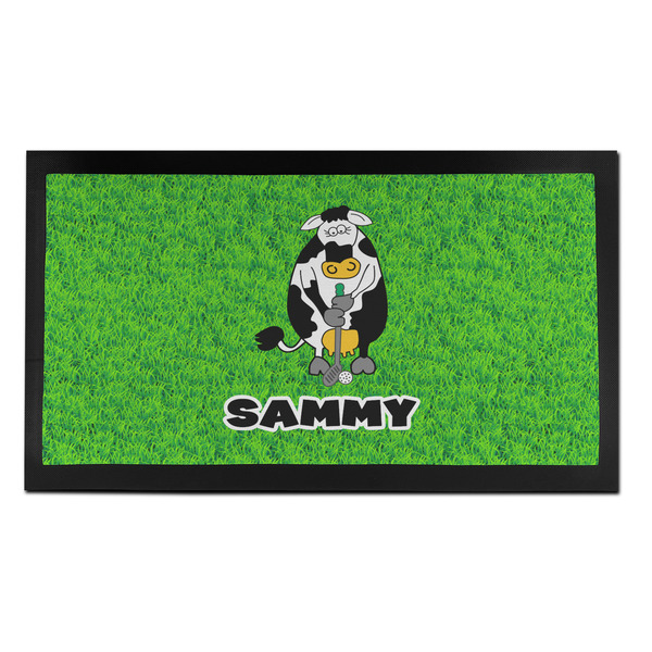 Custom Cow Golfer Bar Mat - Small (Personalized)