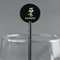 Cow Golfer Black Plastic 5.5" Stir Stick - Round - Main