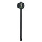 Cow Golfer Black Plastic 5.5" Stir Stick - Round - Single Stick