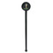 Cow Golfer Black Plastic 7" Stir Stick - Round - Single Stick