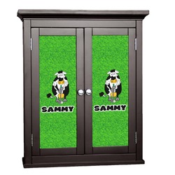 Cow Golfer Cabinet Decal - Small (Personalized)