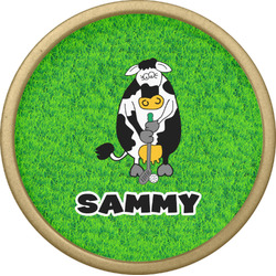 Cow Golfer Cabinet Knob - Gold (Personalized)