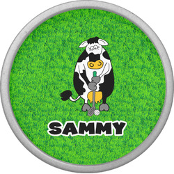 Cow Golfer Cabinet Knob (Silver) (Personalized)