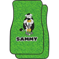 Cow Golfer Car Floor Mats (Front Seat) (Personalized)
