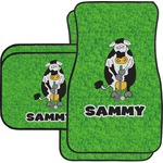 Cow Golfer Car Floor Mats Set - 2 Front & 2 Back (Personalized)