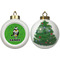 Cow Golfer Ceramic Christmas Ornament - X-Mas Tree (APPROVAL)