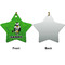 Cow Golfer Ceramic Flat Ornament - Star Front & Back (APPROVAL)