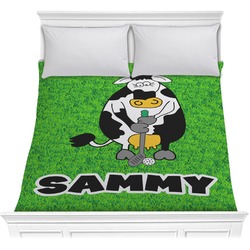 Cow Golfer Comforter - Full / Queen (Personalized)