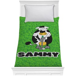 Cow Golfer Comforter - Twin (Personalized)