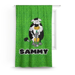 Cow Golfer Curtain - 50"x84" Panel (Personalized)