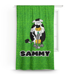 Cow Golfer Curtain Panel - Custom Size (Personalized)