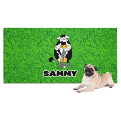 Cow Golfer Dog Towel (Personalized)