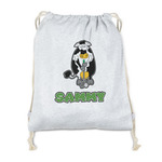 Cow Golfer Drawstring Backpack - Sweatshirt Fleece - Double Sided (Personalized)
