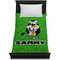 Cow Golfer Duvet Cover - Twin - On Bed - No Prop