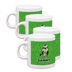 Cow Golfer Single Shot Espresso Cups - Set of 4 (Personalized)